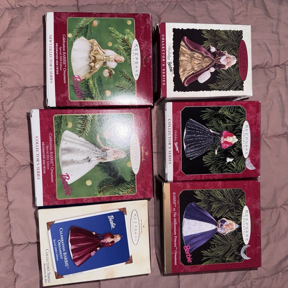 Lot Of Vintage Hallmark Barbie Ornaments